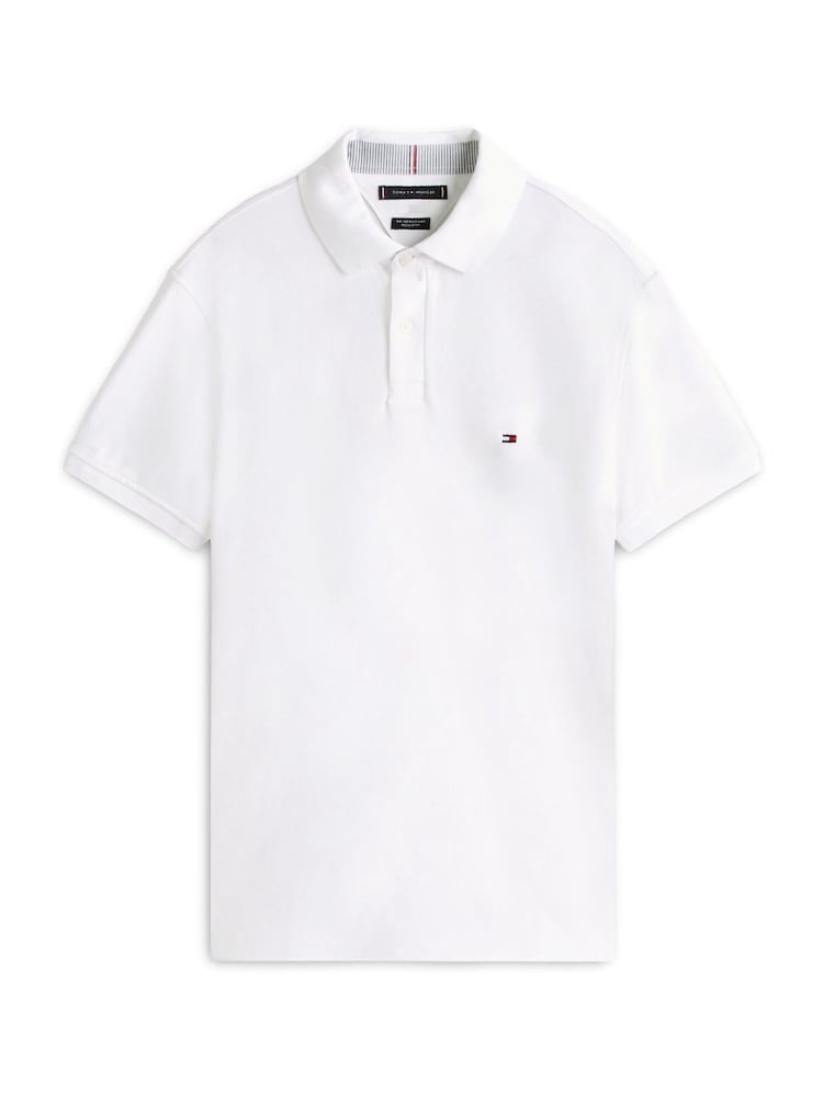 Tommy Hilfiger White Regular Fit 1985 Regular Fit Pique Polo Shirt - Image 5 of 5