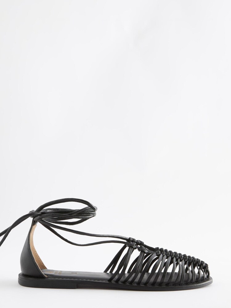 Black Forever Comfort Wrap Huarache Flats - Image 2 of 4 Black Forever Comfort Wrap Huarache Flats - Image 2 of 4