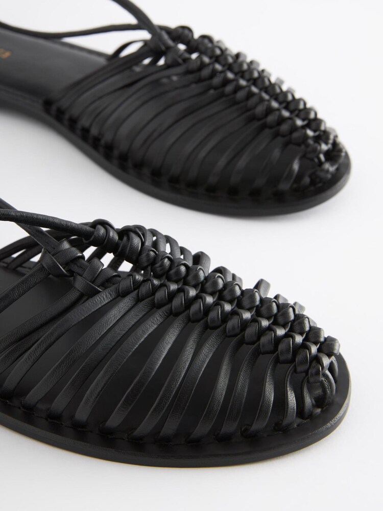 Black Forever Comfort Wrap Huarache Flats - Image 4 of 4 Black Forever Comfort Wrap Huarache Flats - Image 4 of 4