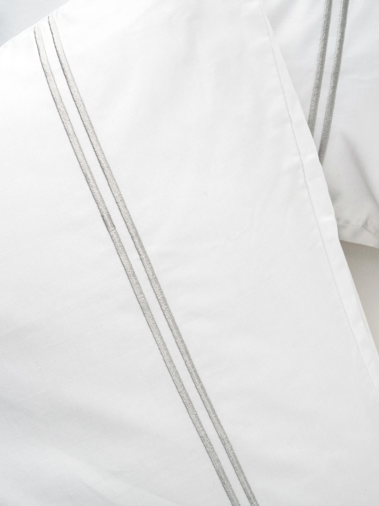 Truly White Satin Stitch Housewife Pillowcases - Image 2 of 3