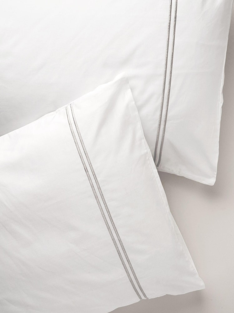 Truly White Satin Stitch Housewife Pillowcases - Image 3 of 3