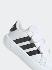 adidas White/Black Kids Grand Court 2.0 Shoes - Image 8 of 9