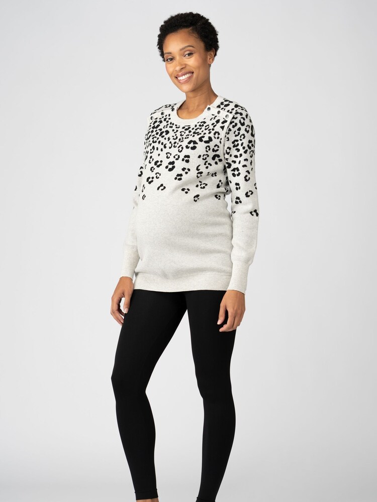 Seraphine Baby Grey Sensory Maternity And Nursing Jumper - Image 1 of 4