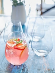 Judge 4 Pack Clear Crystalline 400ml Stemless Wine Glasses - Image 2 of 3