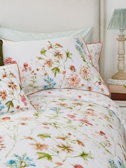 Laura Ashley Set of 2 Crimson Red Wild Meadow Pillowcases - Image 1 of 4