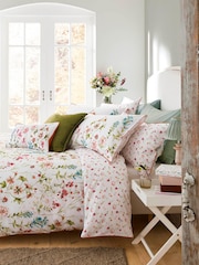 Laura Ashley Set of 2 Crimson Red Wild Meadow Pillowcases - Image 2 of 4