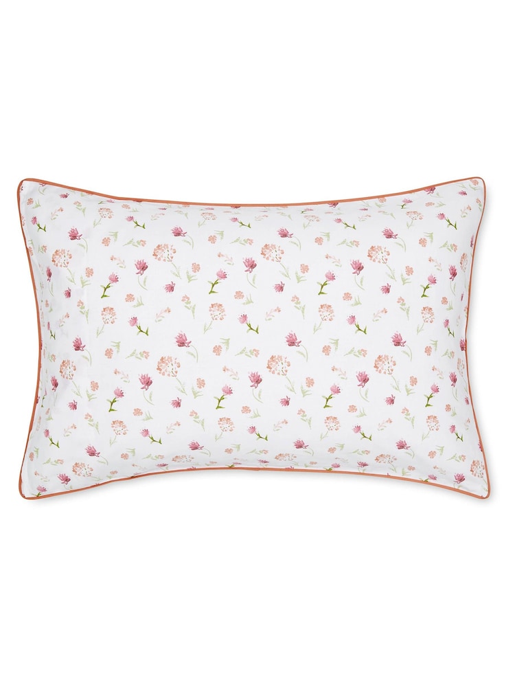 Laura Ashley Set of 2 Crimson Red Wild Meadow Pillowcases - Image 4 of 4