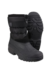 Cotswolds Chase Touch Fastening Zip-Up Snow Black Boots - Image 4 of 5