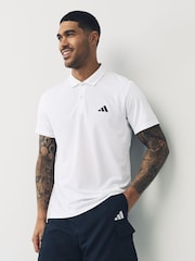 adidas White Train Essentials Training Polo Shirt - Image 1 of 6