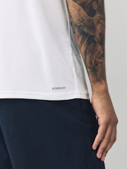 adidas White Train Essentials Training Polo Shirt - Image 5 of 6