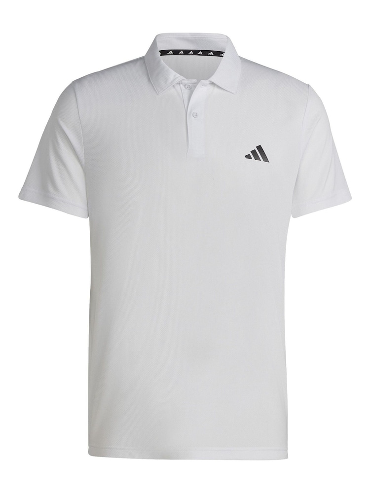 adidas White Train Essentials Training Polo Shirt - Image 6 of 6