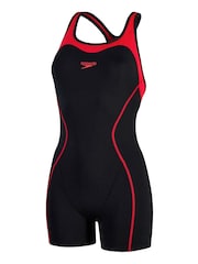 Speedo Black/Red Womens Panel Legsuit - Image 10 of 13