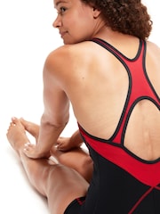 Speedo Black/Red Womens Panel Legsuit - Image 3 of 13