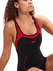 Speedo Black/Red Womens Panel Legsuit - Image 7 of 13