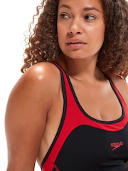 Speedo Black/Red Womens Panel Legsuit - Image 8 of 13