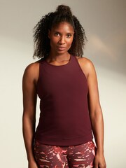 Berry Red Active Sports Fitted Ribbed Vest - Image 1 of 5