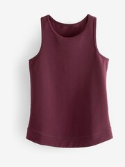 Berry Red Active Sports Fitted Ribbed Vest - Image 5 of 5