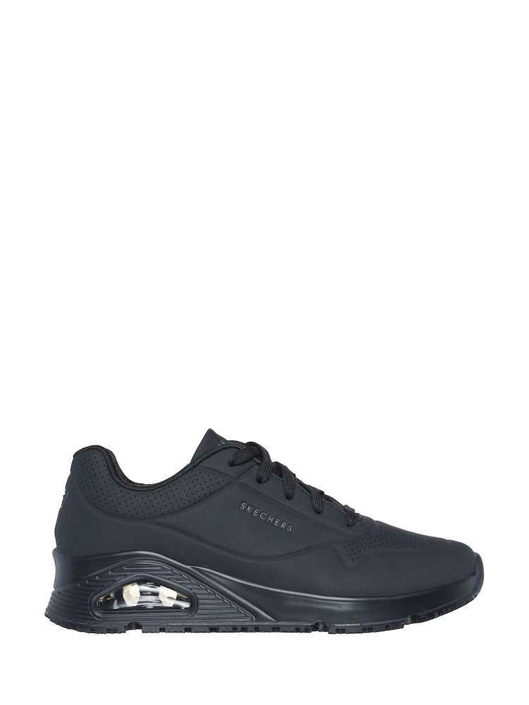 Skechers Black Womens Uno Slip Resistant Work Trainers - Image 1 of 5