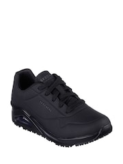 Skechers Black Womens Uno Slip Resistant Work Trainers - Image 3 of 5