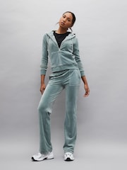 Juicy Couture Womens Zip Through Velour Robertson Zip Up Hoodie - Image 3 of 5