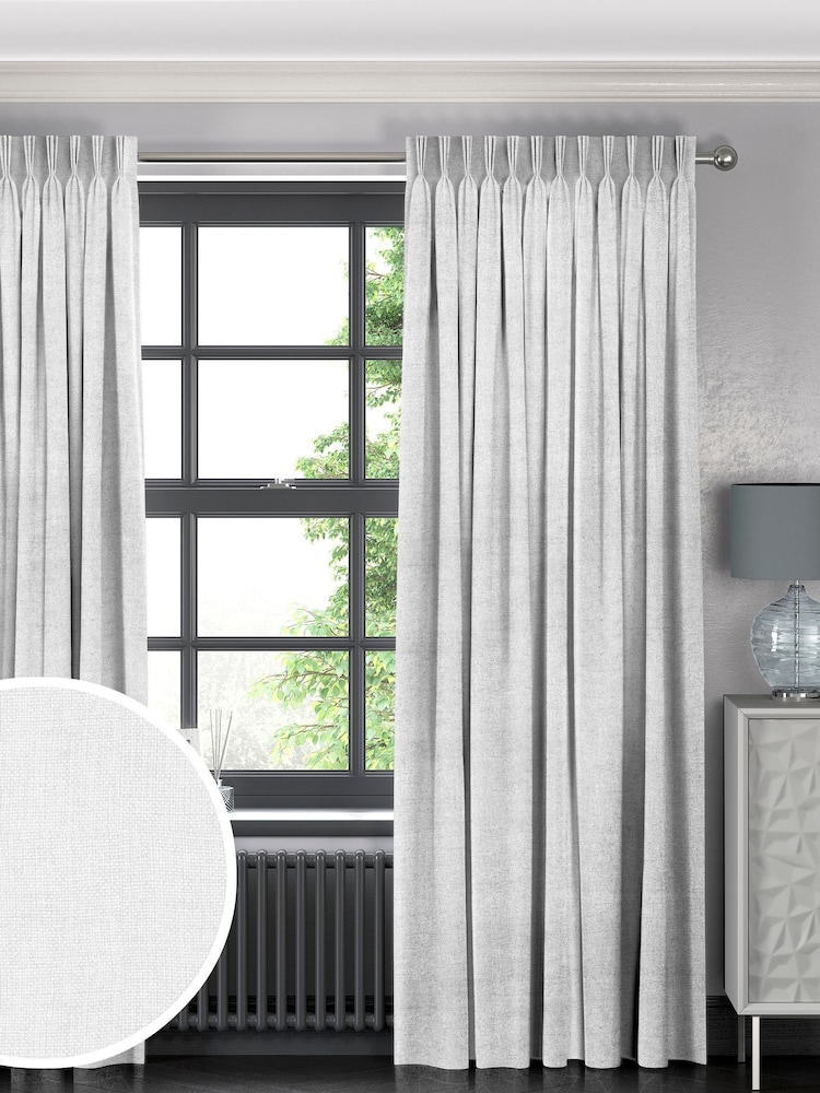 Frost White Paso Made To Measure Curtains - Image 1 of 9