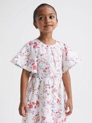 Reiss Multi Jeanie 9-12 yrs Print Midi Dress - Image 1 of 7
