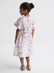 Reiss Multi Jeanie 9-12 yrs Print Midi Dress - Image 5 of 7