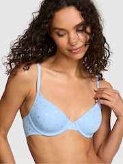 Victoria's Secret Pink Periwinkle Blue Foil Stars Lightly Lined Bra - Image 1 of 2