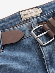 Light Blue Bootcut Belted Authentic Jeans - Image 4 of 6