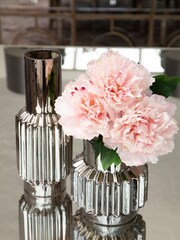 Interiors by Premier Silver Small Glass Vase - Image 4 of 4