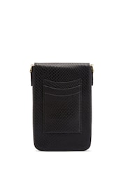 Lulu Guinness Snake Effect Small Lip Turnlock Rita Black Bag - Image 2 of 5