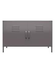 Dorel Home Grey Europe Bradford 2 Door Metal Accent Cabinet - Image 3 of 4