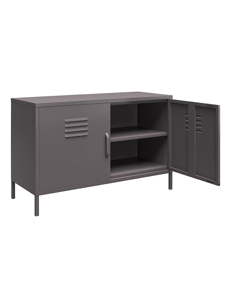 Dorel Home Grey Europe Bradford 2 Door Metal Accent Cabinet - Image 4 of 4