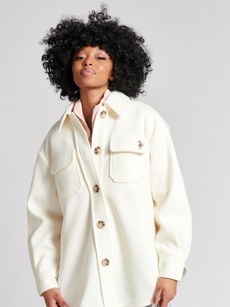 U.S. Polo Assn. Womens Overshirt Coat - Image 1 of 5