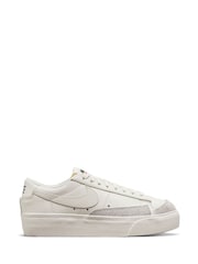 Nike White Ground Blazer Low Platform Trainers - Image 1 of 9