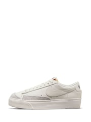 Nike White Ground Blazer Low Platform Trainers - Image 3 of 9