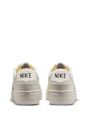 Nike White Ground Blazer Low Platform Trainers - Image 5 of 9