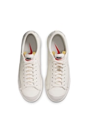 Nike White Ground Blazer Low Platform Trainers - Image 6 of 9