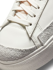 Nike White Ground Blazer Low Platform Trainers - Image 8 of 9