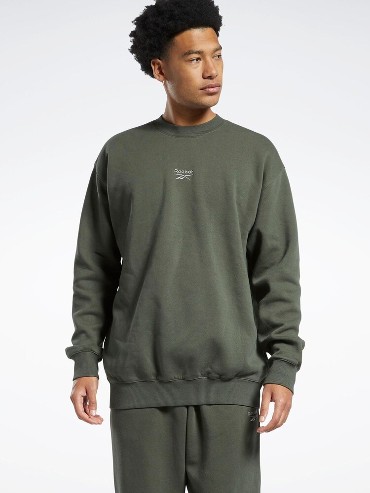Reebok Green Classics Washed Vector Crew Sweatshirt - Image 1 of 7