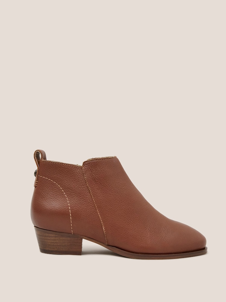 White Stuff Brown Willow Leather Ankle Boots - Image 1 of 4 White Stuff Brown Willow Leather Ankle Boots - Image 1 of 4