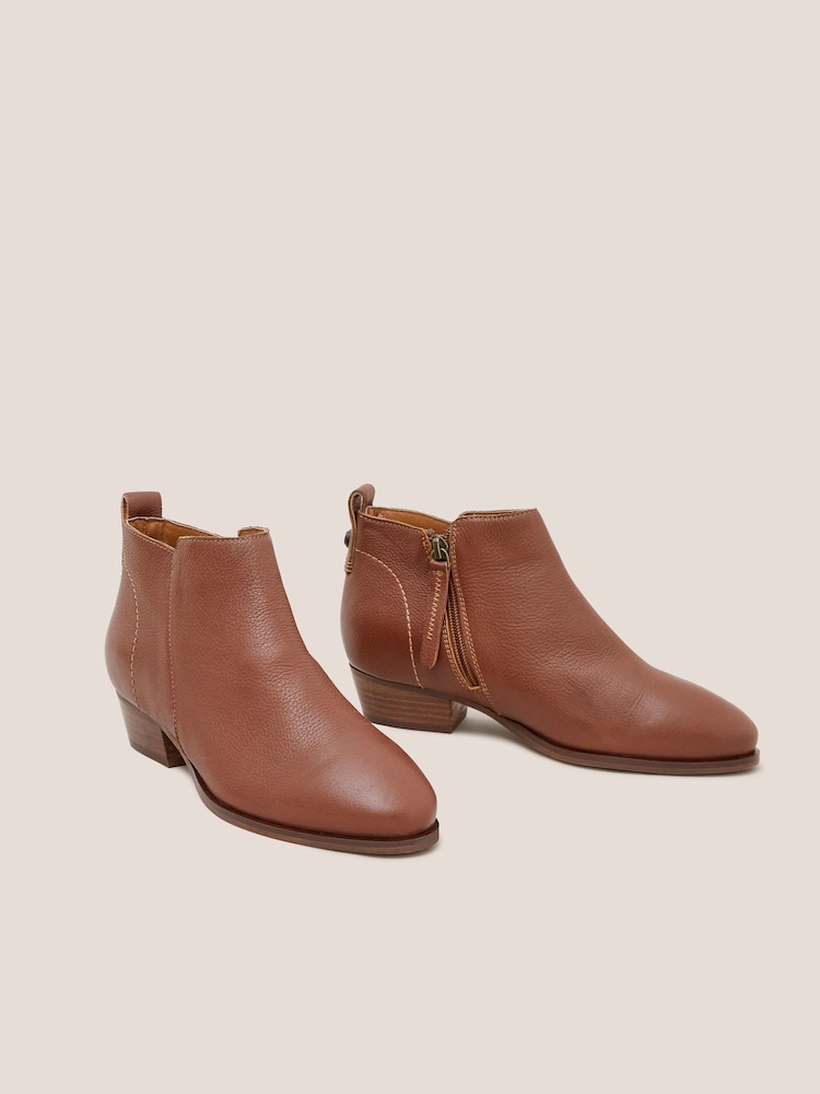 White Stuff Brown Willow Leather Ankle Boots - Image 2 of 4 White Stuff Brown Willow Leather Ankle Boots - Image 2 of 4