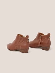 White Stuff Brown Willow Leather Ankle Boots - Image 3 of 4