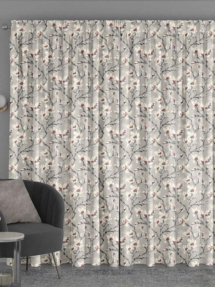 Red Burley Made To Measure 100% Cotton Curtains - Image 2 of 9