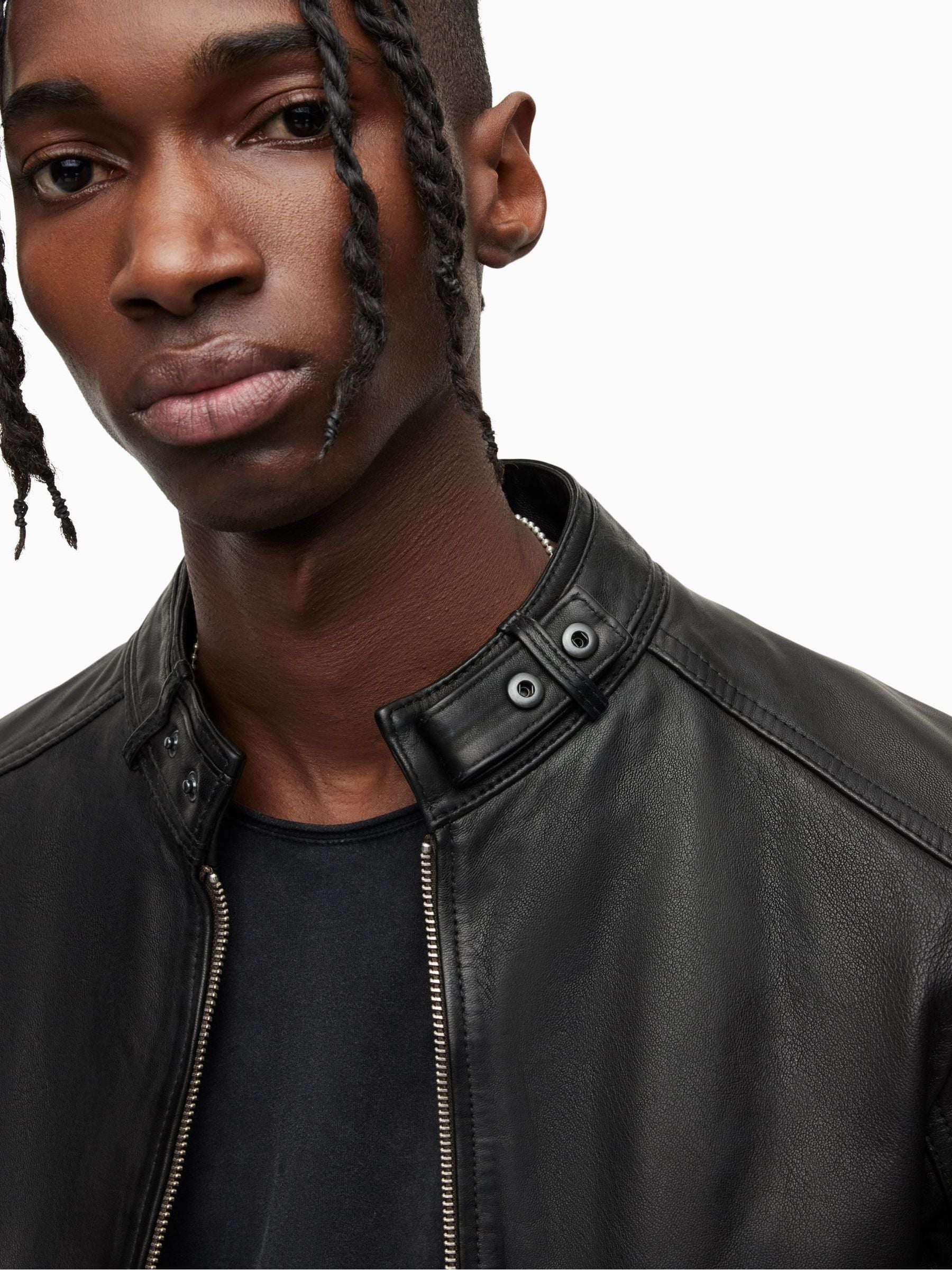 Buy AllSaints Black Cora Leather Jacket from Next USA