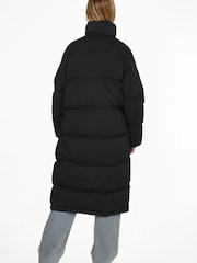 Calvin Klein Black Seamless Lofty Maxi Coat - Image 2 of 4