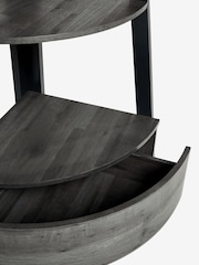 Black Bronx Oak Effect Corner Ladder Shelf - Image 7 of 7