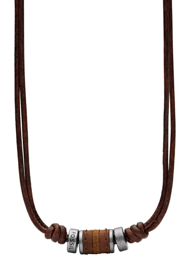 Fossil Jewellery Gents Rondell Brown Necklace - Image 1 of 3
