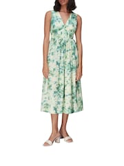 Whistles Green Waterflower Silk Mix Dress - Image 1 of 4