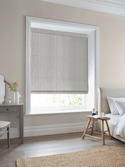 Laura Ashley Grey Burnsall Stripe Made To Measure Roman Blinds - Image 5 of 6